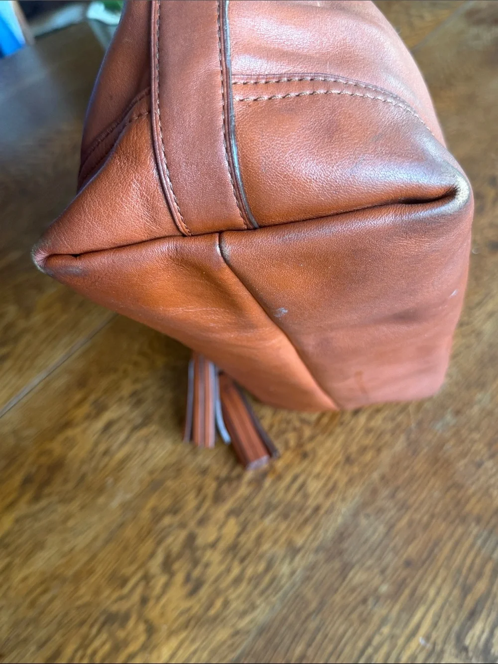 COACH Vintage Legacy Leather Molly E/W Satchel Caramel Brown 21132